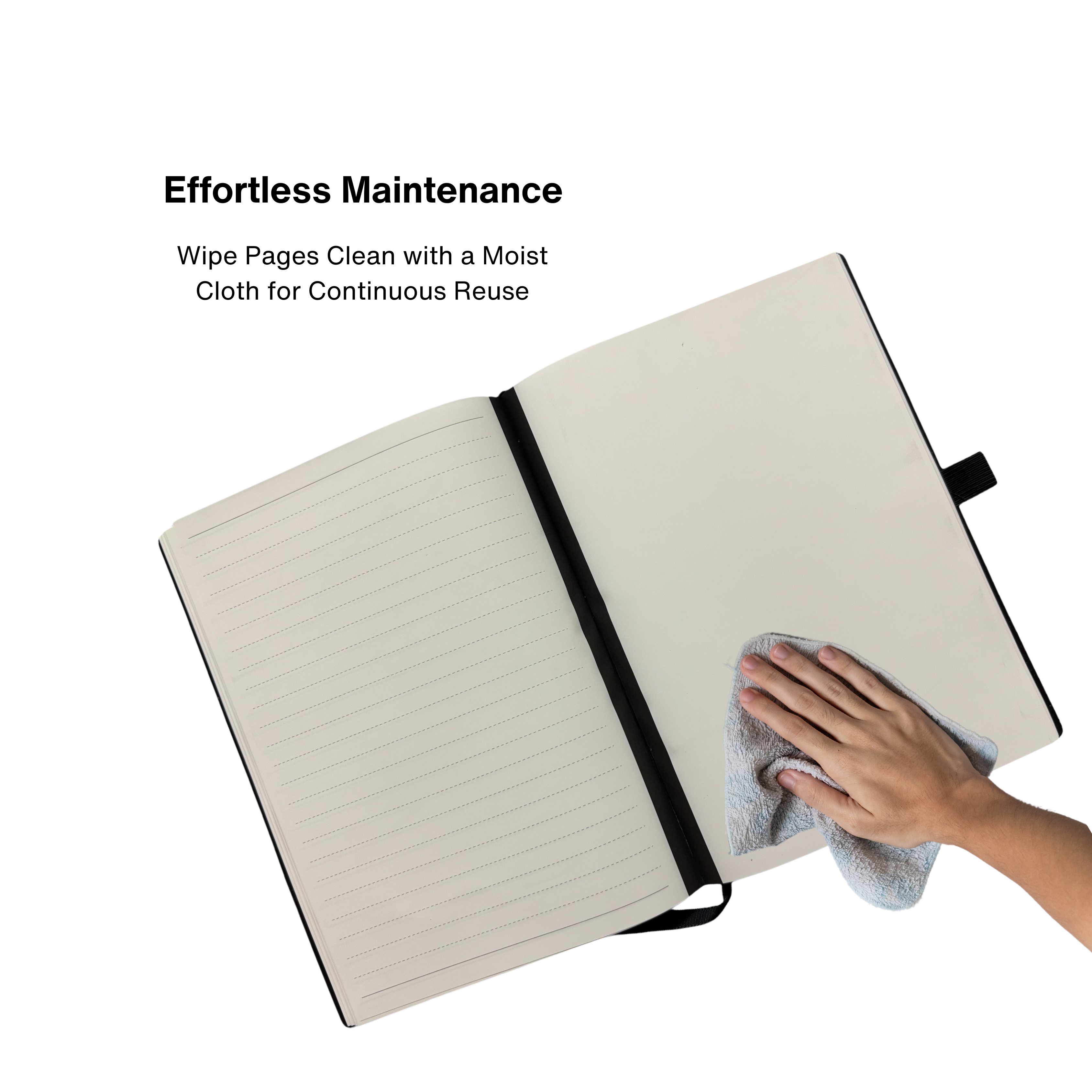 Classic Lite Black Reusable Smart Notebook : Sustainable Note-Taking Solution